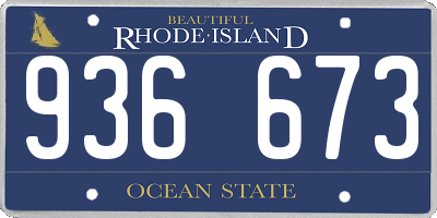 RI license plate 936673