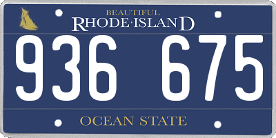 RI license plate 936675