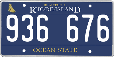 RI license plate 936676