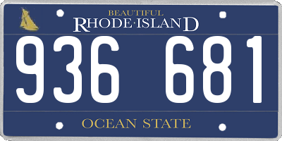 RI license plate 936681