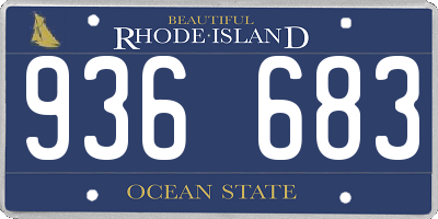 RI license plate 936683