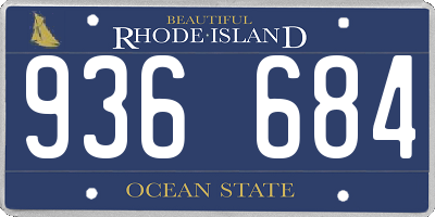 RI license plate 936684
