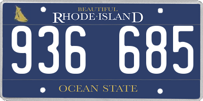 RI license plate 936685