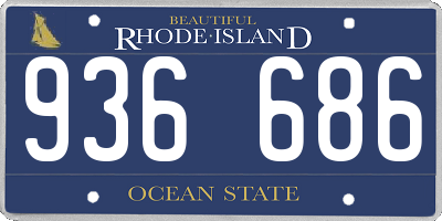 RI license plate 936686