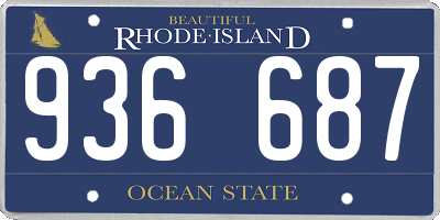 RI license plate 936687