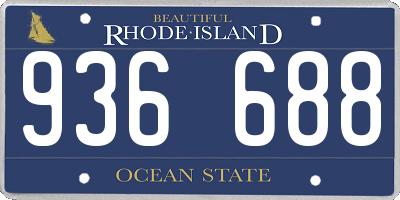 RI license plate 936688