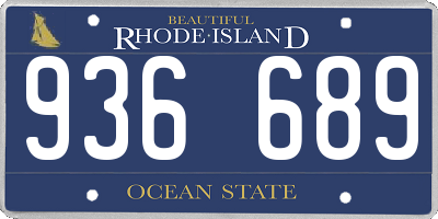 RI license plate 936689
