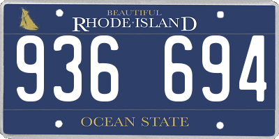 RI license plate 936694