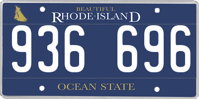 RI license plate 936696
