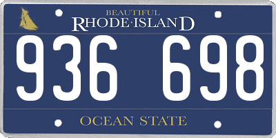 RI license plate 936698
