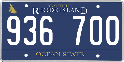 RI license plate 936700