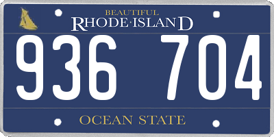 RI license plate 936704
