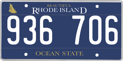 RI license plate 936706