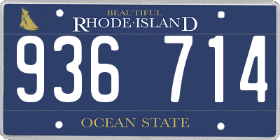 RI license plate 936714
