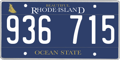 RI license plate 936715