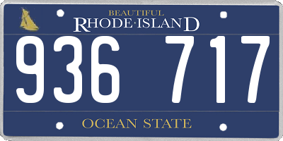 RI license plate 936717