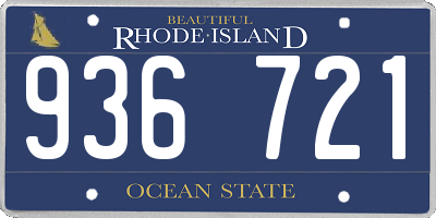 RI license plate 936721