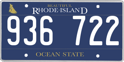 RI license plate 936722