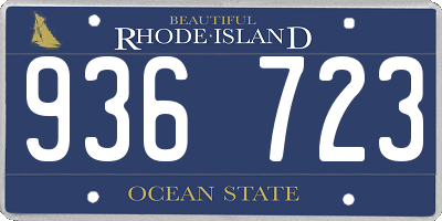 RI license plate 936723