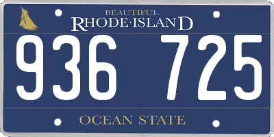 RI license plate 936725