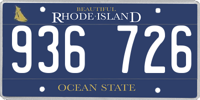 RI license plate 936726