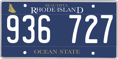 RI license plate 936727