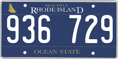 RI license plate 936729