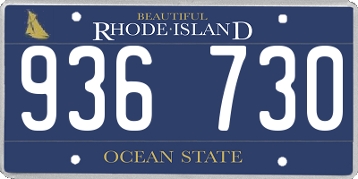 RI license plate 936730