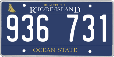 RI license plate 936731