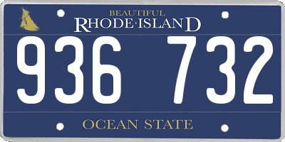 RI license plate 936732