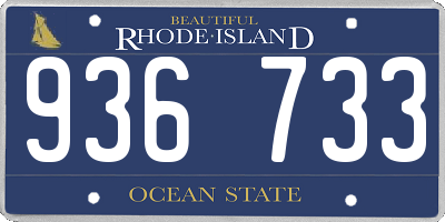RI license plate 936733