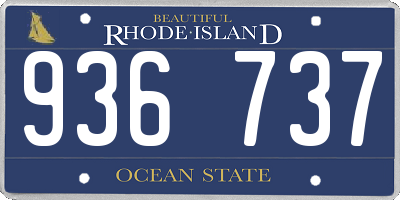 RI license plate 936737