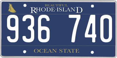 RI license plate 936740