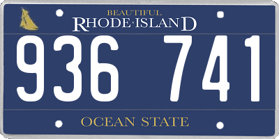 RI license plate 936741