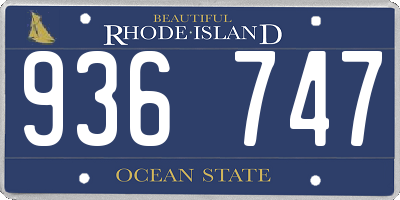 RI license plate 936747