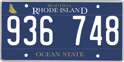 RI license plate 936748