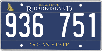RI license plate 936751