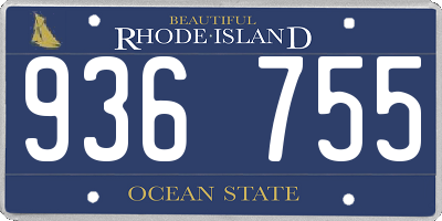 RI license plate 936755