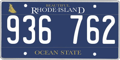 RI license plate 936762