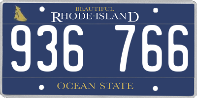 RI license plate 936766