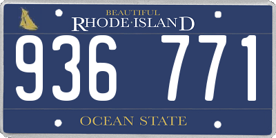 RI license plate 936771