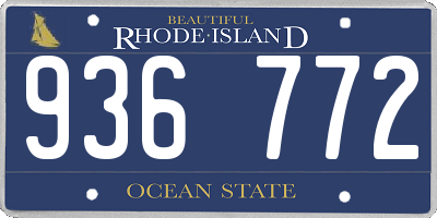 RI license plate 936772