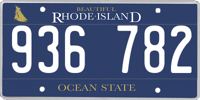RI license plate 936782