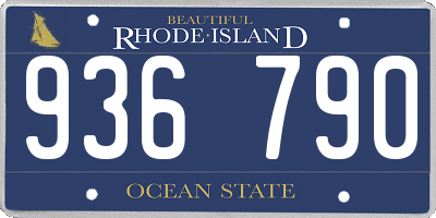 RI license plate 936790