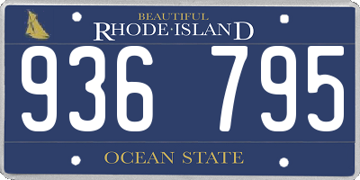 RI license plate 936795