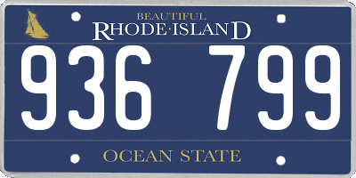 RI license plate 936799