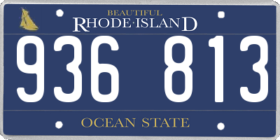 RI license plate 936813