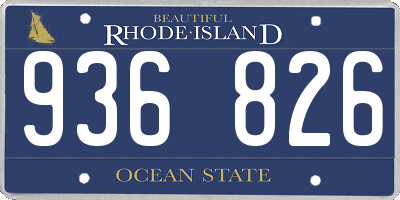 RI license plate 936826