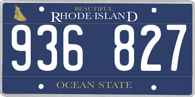 RI license plate 936827