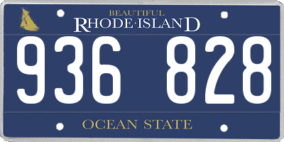 RI license plate 936828